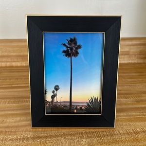5x7 Black Wood & Gold Shine Picture Frame